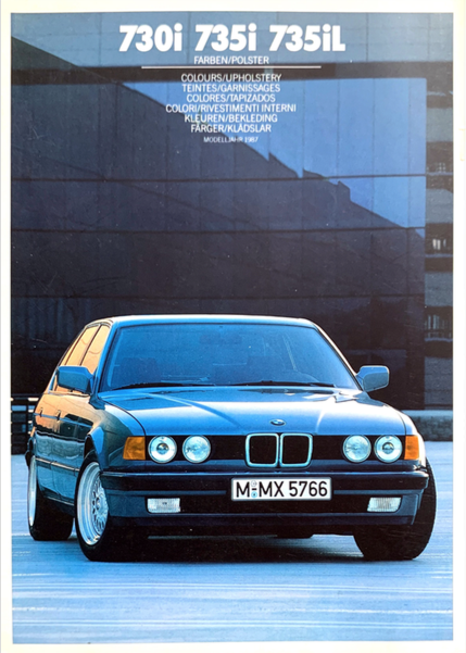 Ausgabe 1991 750iL  E32 Farben Polster Broschüre BMW 7er Serie BMW 750i 